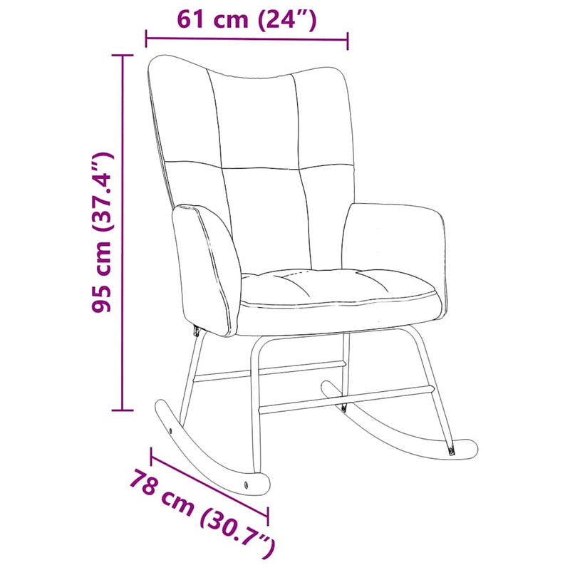 Scaun balansoar, crem, material textil