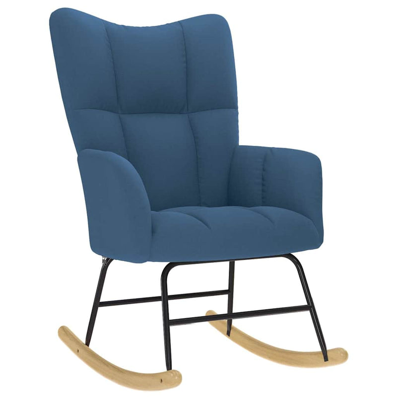 Scaun balansoar, albastru, material textil