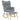 Scaun balansoar cu taburet, gri deschis, textil
