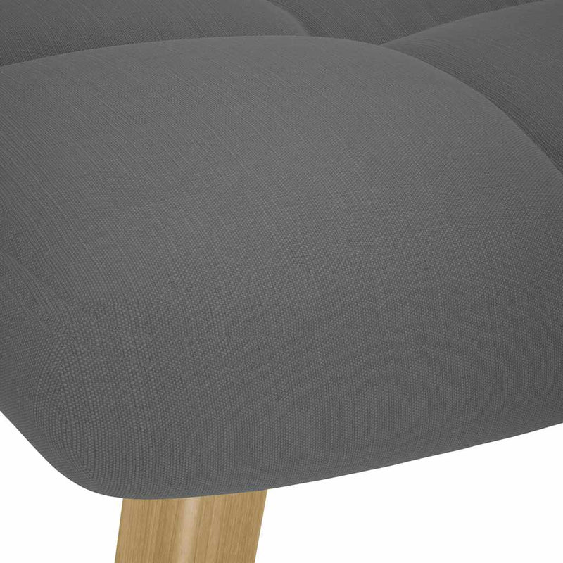 Scaun balansoar cu taburet, gri închis, textil