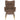 Scaun balansoar cu suport picioare, maro, material textil