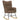 Scaun balansoar cu suport picioare, maro, material textil