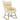 Scaun balansoar cu taburet, crem, material textil