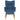 Scaun balansoar cu taburet, albastru, material textil