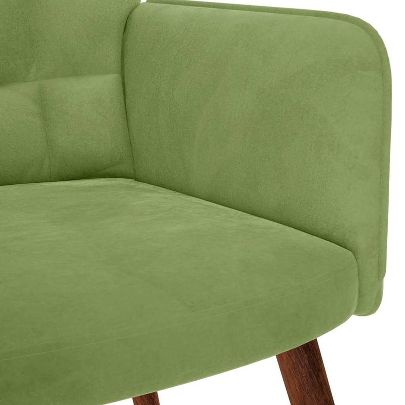 Scaun de relaxare, verde deschis, catifea