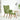 Scaun de relaxare cu taburet, verde deschis, catifea