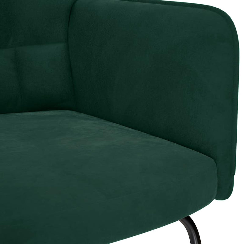 Scaun balansoar, verde închis, catifea