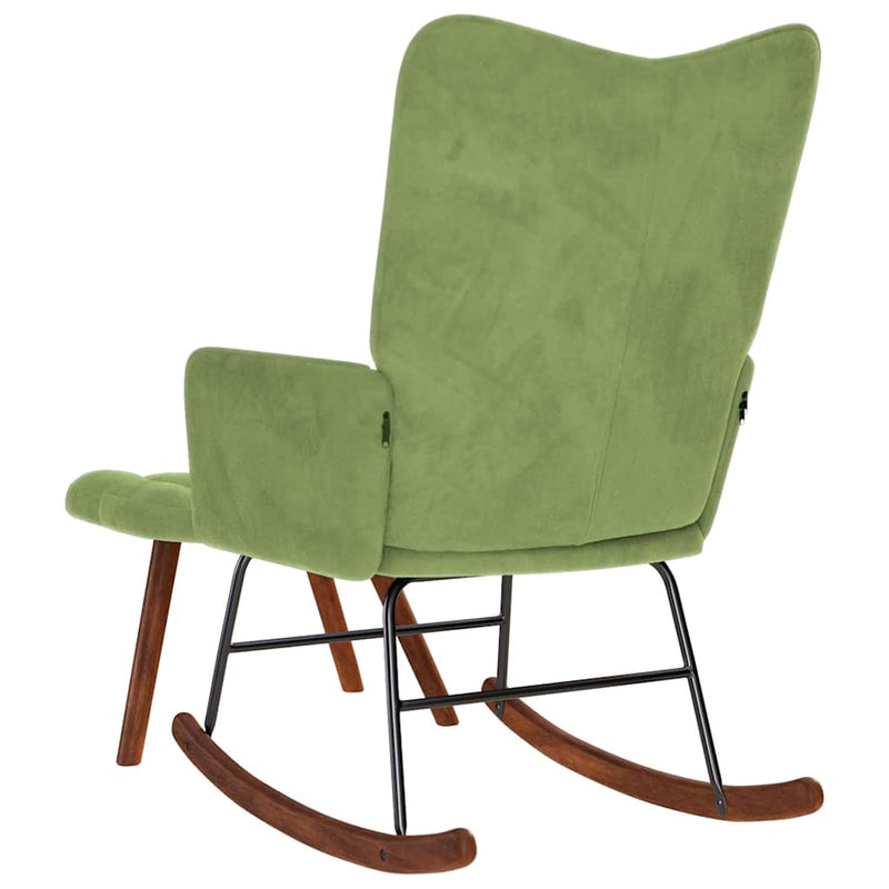 Scaun balansoar cu scaun catifea verde deschis
