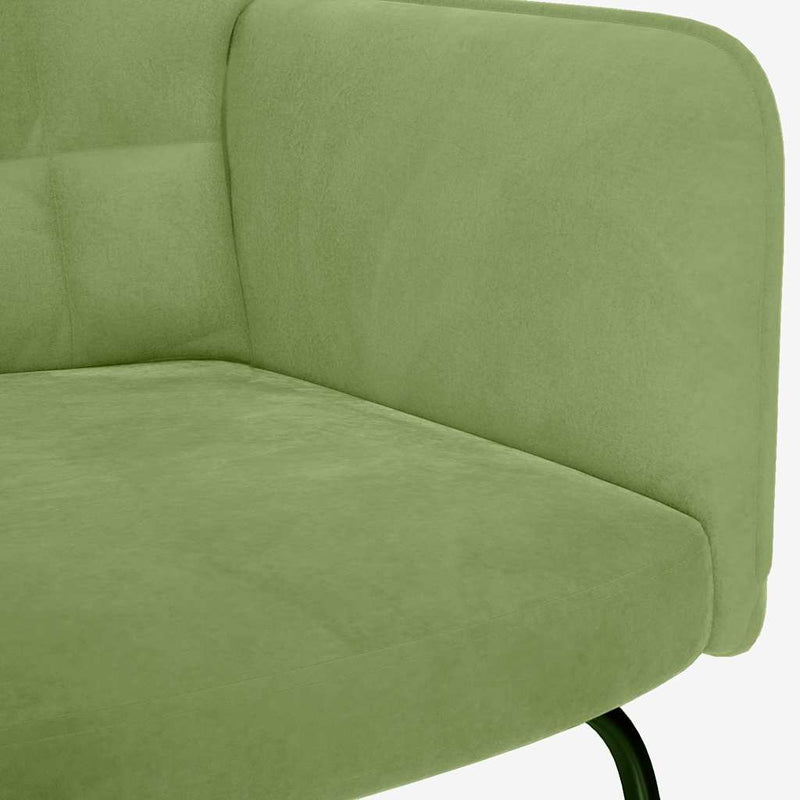 Scaun balansoar cu scaun catifea verde deschis