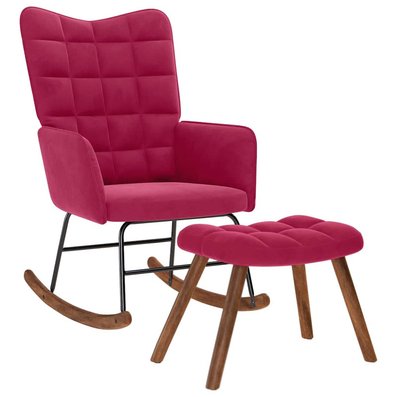 Scaun balansoar cu scaun Wine Red Velvet
