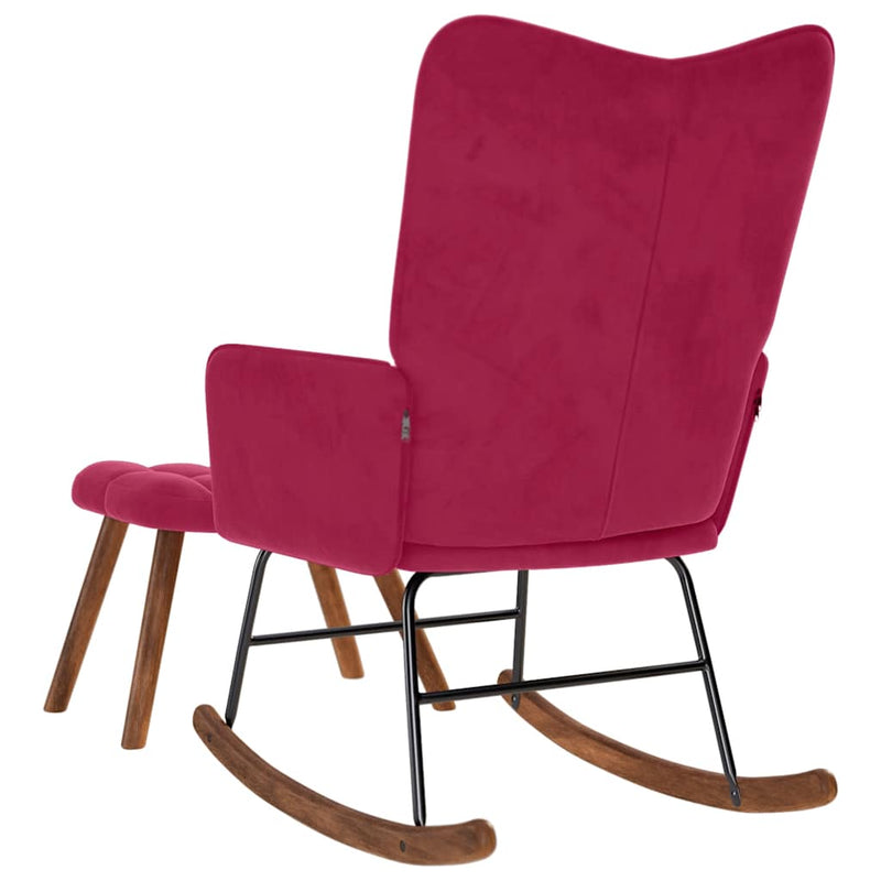 Scaun balansoar cu scaun Wine Red Velvet