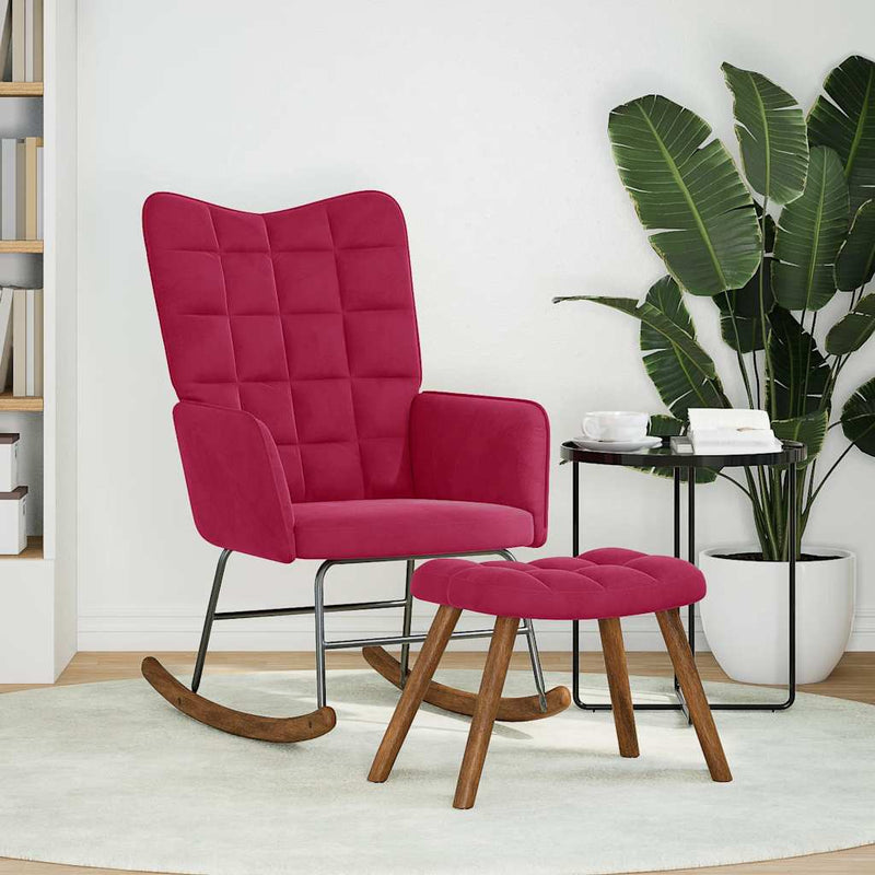 Scaun balansoar cu scaun Wine Red Velvet
