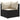 Set mobilier de grădină cu perne, 7 piese, negru, poliratan