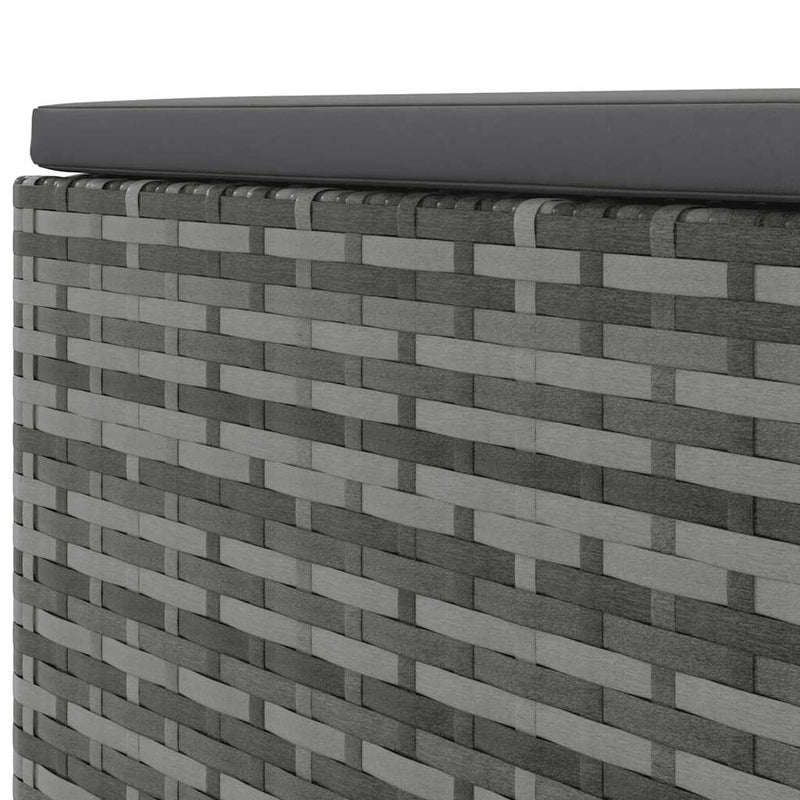 Set mobilier de grădină cu perne, 6 piese, gri, poliratan