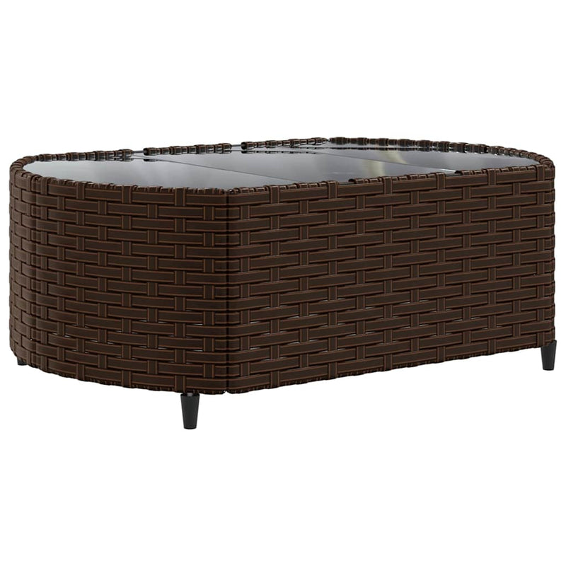 Set canapele de grădină cu perne, 6 piese, maro, poliratan