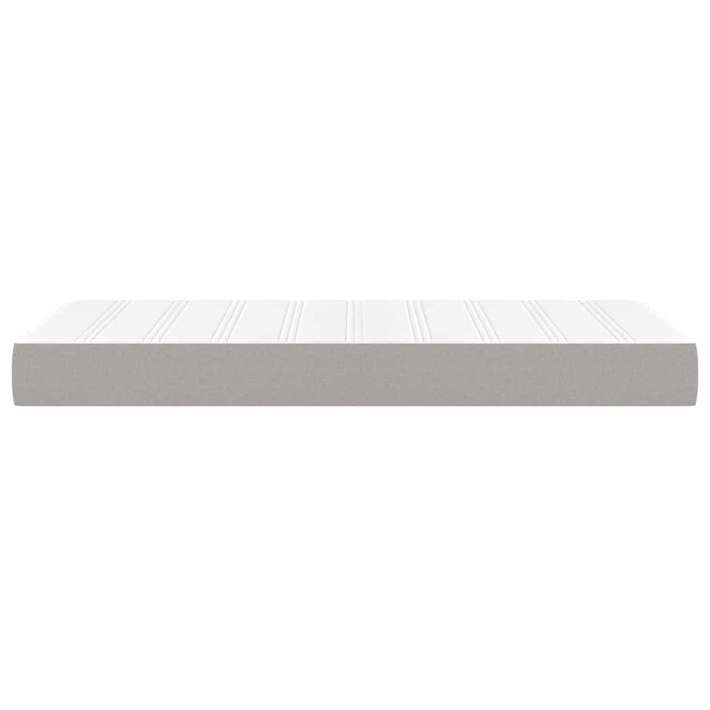 Saltea cu arcuri buzunar de copii fermitate medie gri deschis 80x160 cm textil