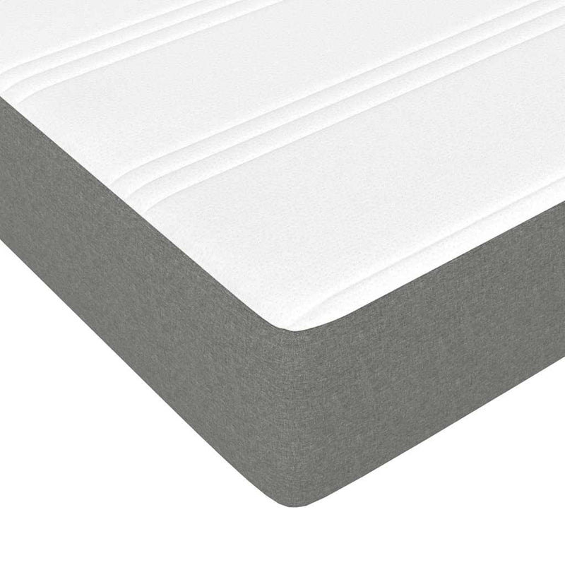 Saltea cu arcuri buzunar de copii fermitate medie gri închis 80x160 cm textil