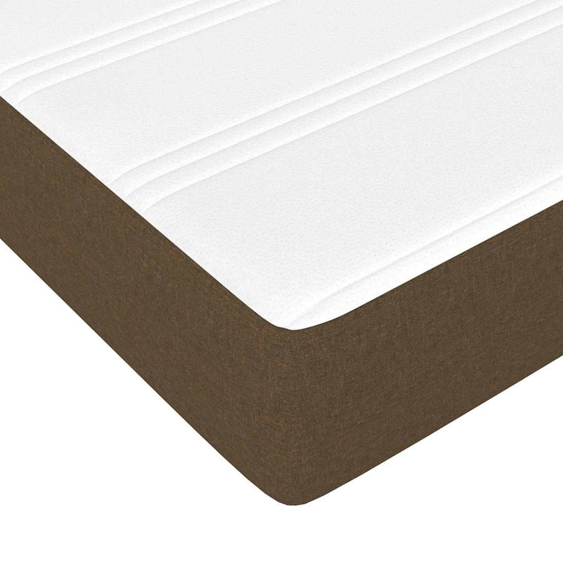 Saltea cu arcuri buzunar de copii fermitate medie maro închis 80x160 cm textil