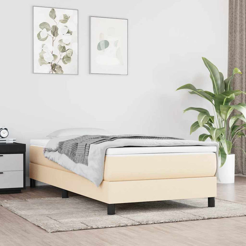 Saltea cu arcuri buzunar de copii fermitate medie crem 80x160 cm textil