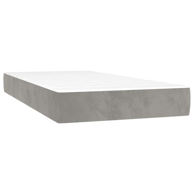 Saltea cu arcuri împachetate 80 x 160 cm Gri deschis