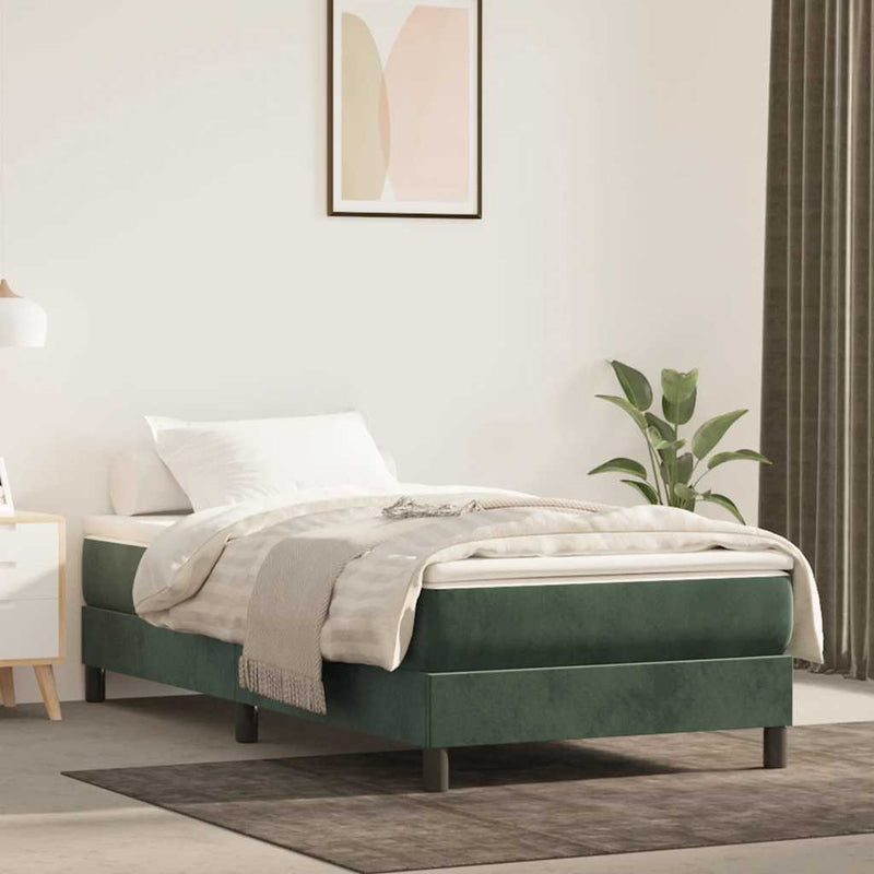Saltea cu arcuri împachetate 80 x 210 x 20 cm Verde închis
