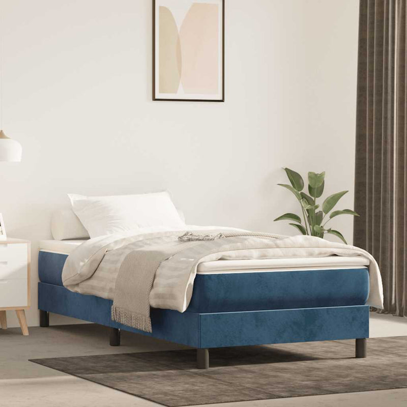 Saltea cu arcuri împachetate 80 x 210 x 20 cm Albastru închis