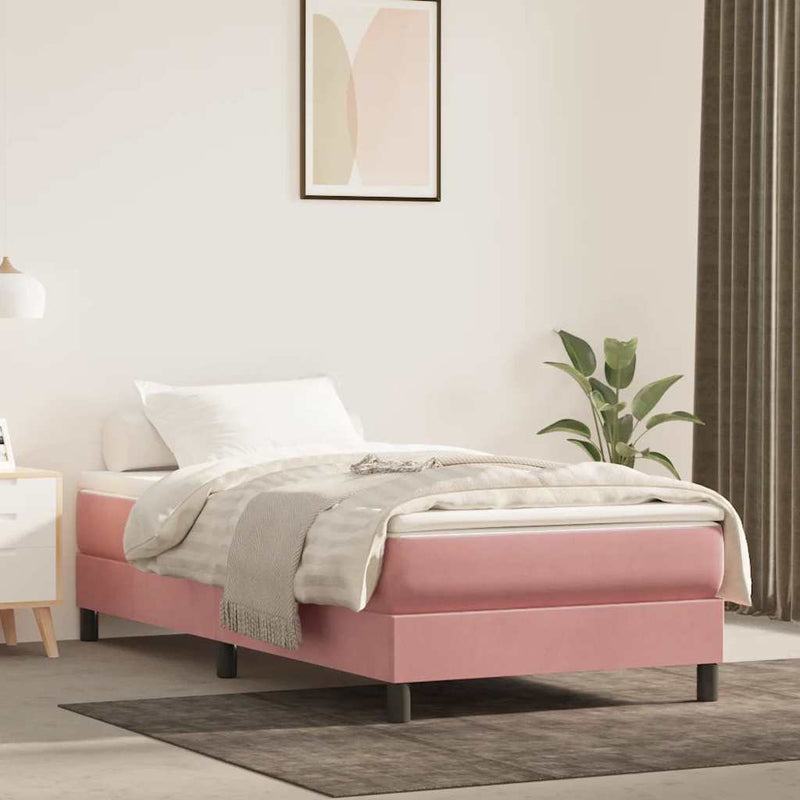 Saltea cu arcuri împachetate 90 x 210 x 20 cm Roz