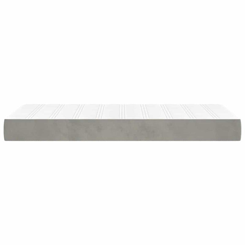 Saltea cu arcuri împachetate 100 x 210 x 20 cm Gri deschis