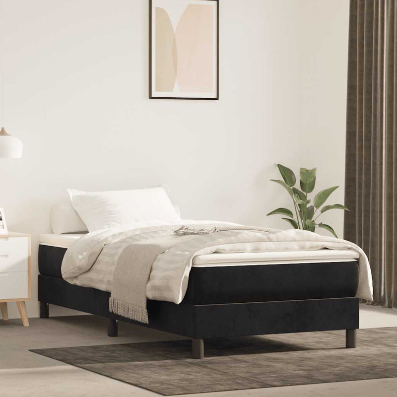 Saltea cu arcuri împachetate 100 x 210 x 20 cm Negru