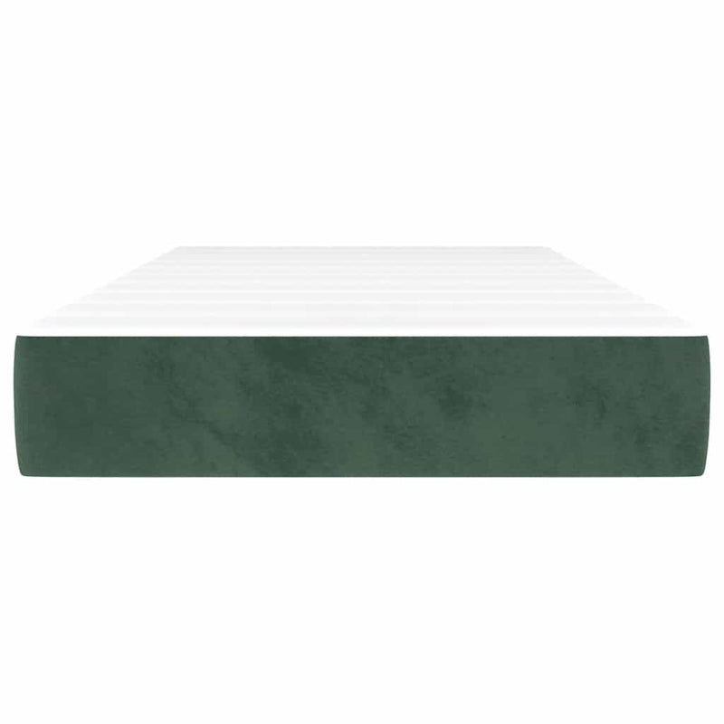 Saltea cu arcuri împachetate 100 x 210 x 20 cm Verde închis