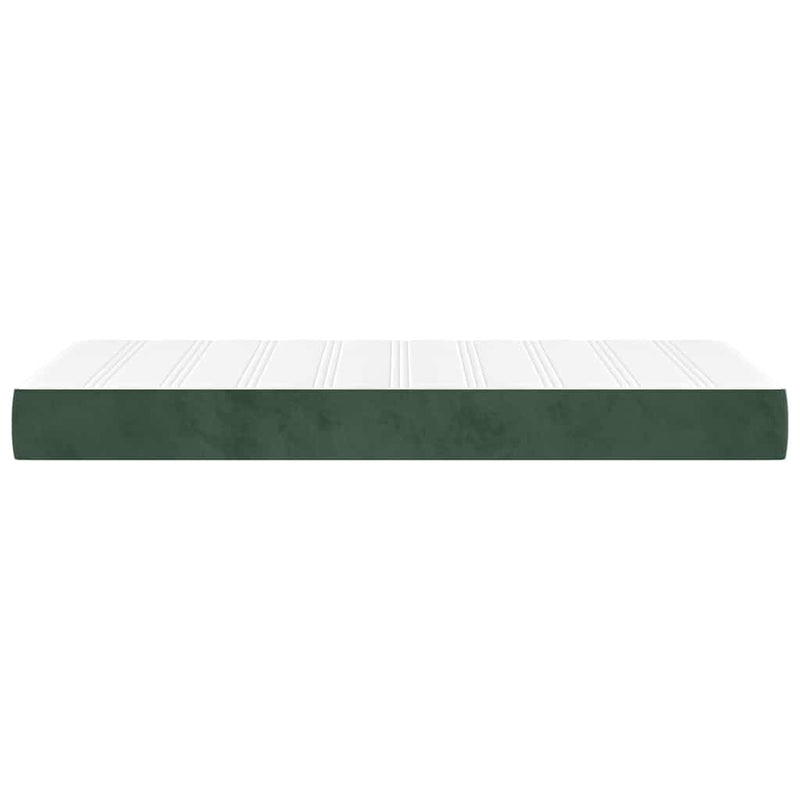 Saltea cu arcuri împachetate 100 x 210 x 20 cm Verde închis
