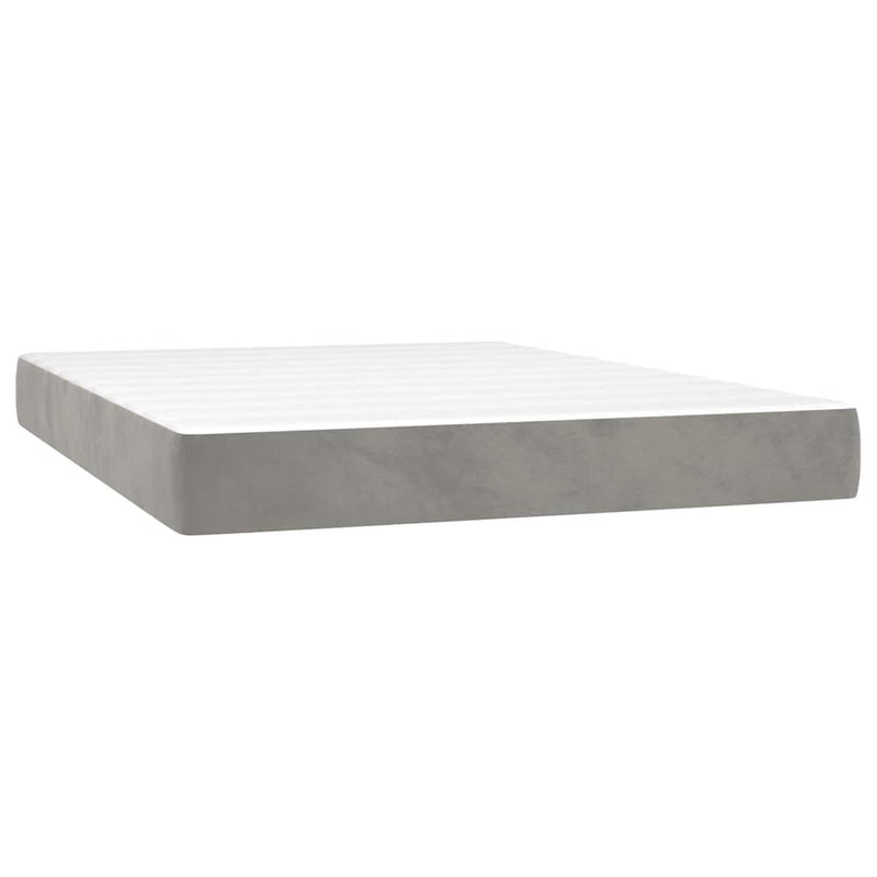 Saltea cu arcuri împachetate 120 x 210 x 20 cm Gri deschis