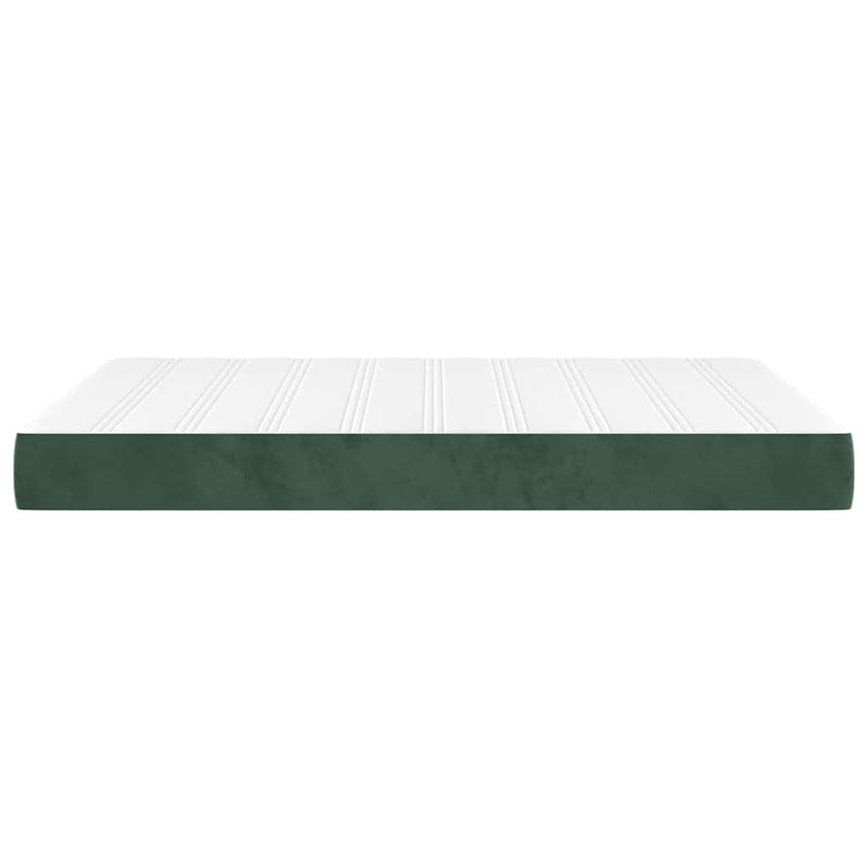 Saltea cu arcuri împachetate 120 x 210 x 20 cm Verde închis