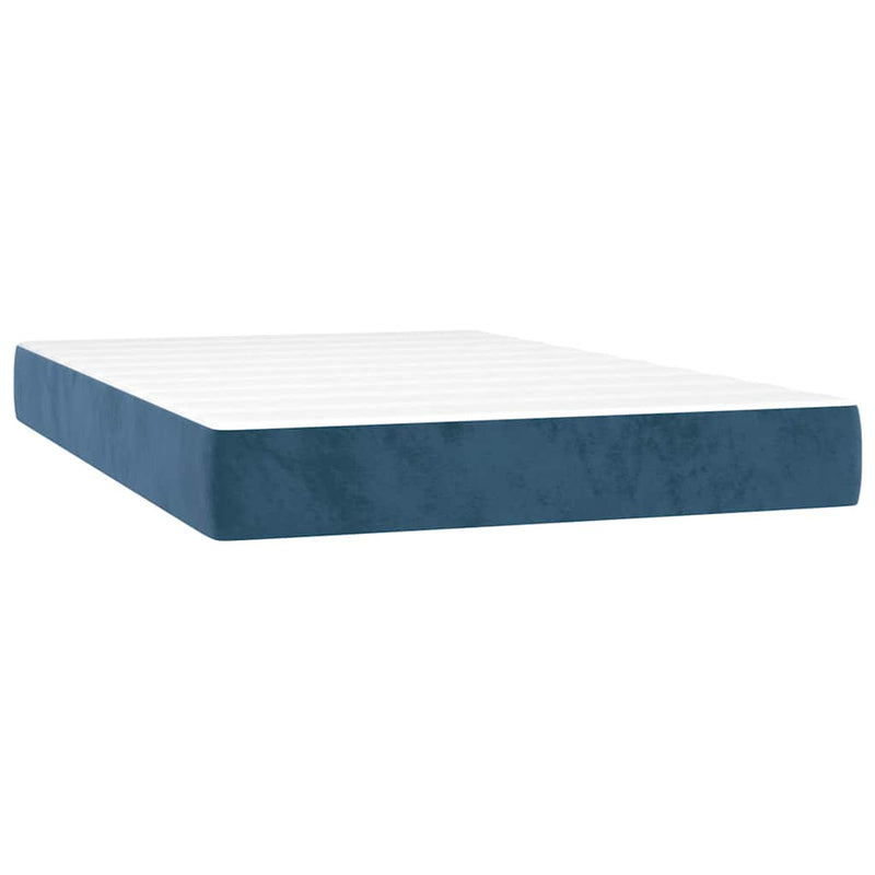 Saltea cu arcuri împachetate 120 x 210 x 20 cm Albastru închis