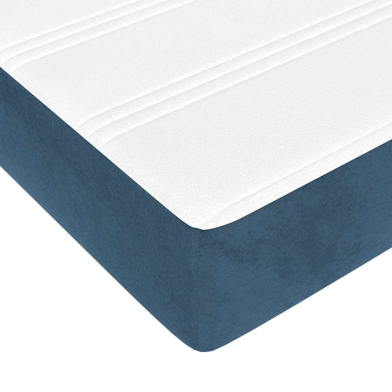 Saltea cu arcuri împachetate 120 x 210 x 20 cm Albastru închis