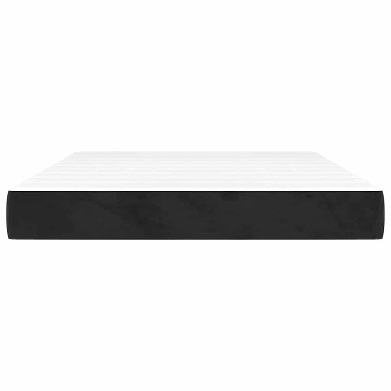 Saltea cu arcuri împachetate 140 x 210 x 20 cm Negru