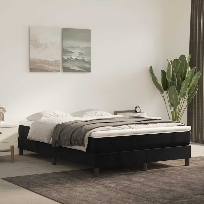 Saltea cu arcuri împachetate 140 x 210 x 20 cm Negru