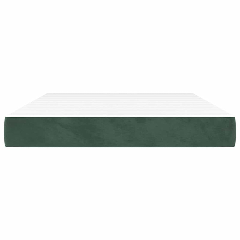 Saltea cu arcuri împachetate 140 x 210 x 20 cm Verde închis
