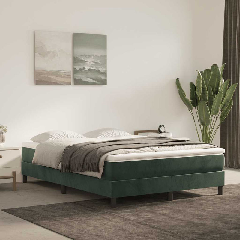 Saltea cu arcuri împachetate 140 x 210 x 20 cm Verde închis