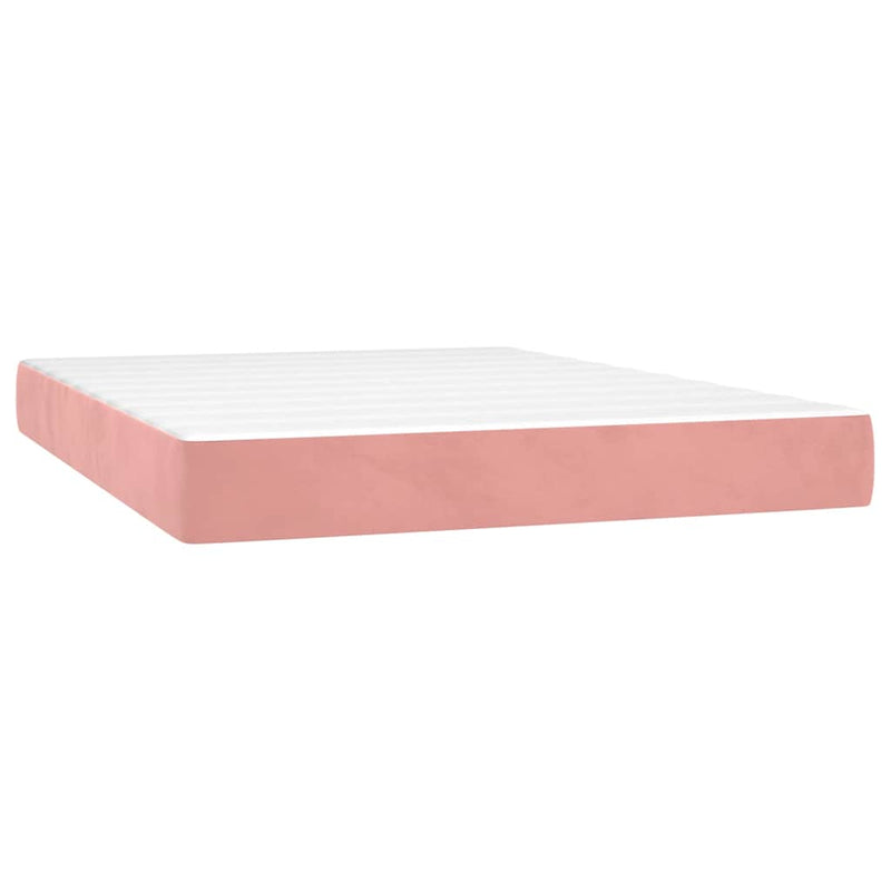 Saltea cu arcuri împachetate 140 x 210 x 20 cm Roz
