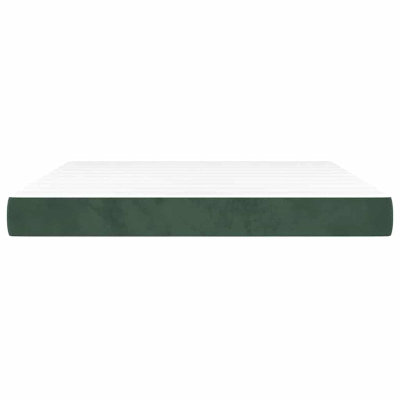 Saltea cu arcuri împachetate 160 x 210 x 20 cm Verde închis