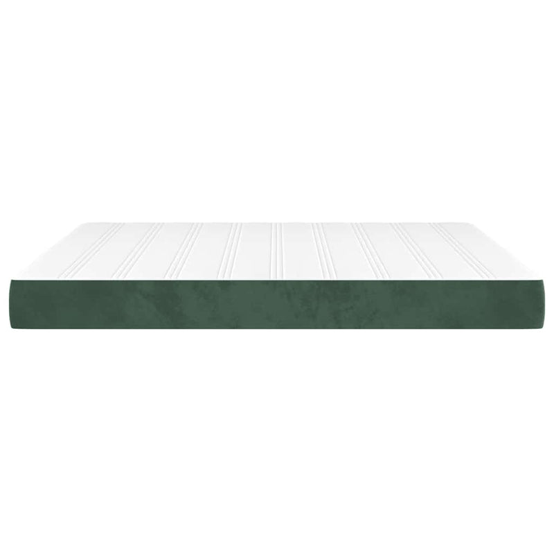 Saltea cu arcuri împachetate 160 x 210 x 20 cm Verde închis