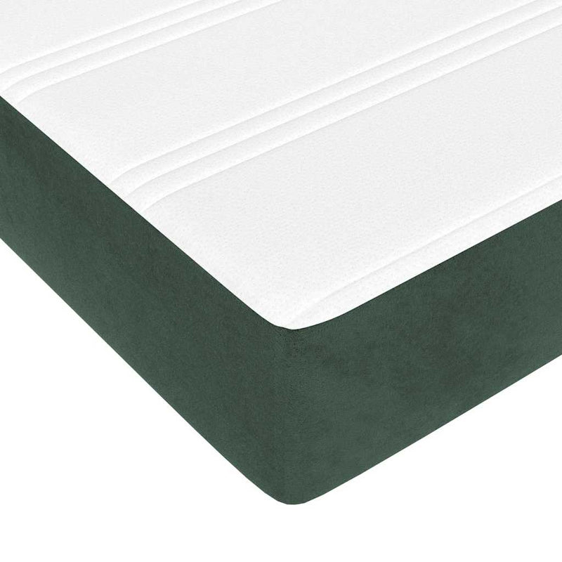 Saltea cu arcuri împachetate 160 x 210 x 20 cm Verde închis