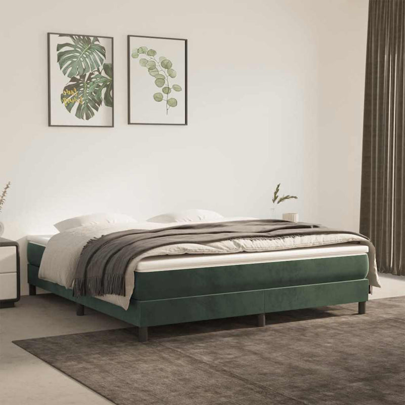 Saltea cu arcuri împachetate 160 x 210 x 20 cm Verde închis