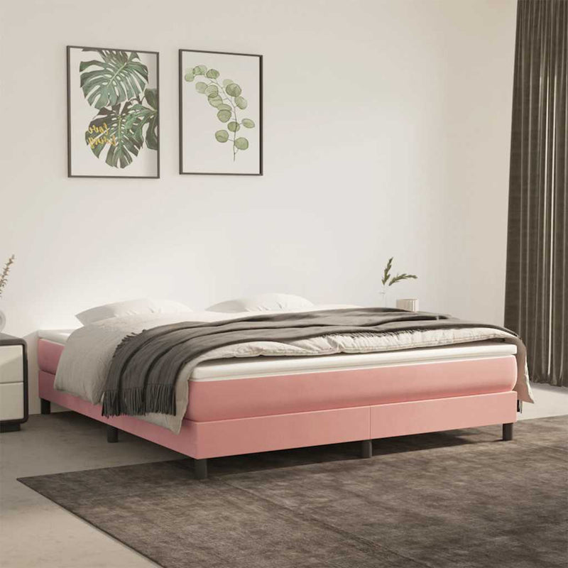 Saltea cu arcuri împachetate 160 x 210 x 20 cm Roz