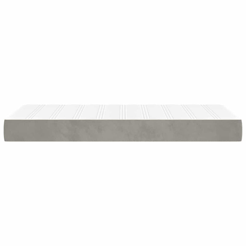 Saltea cu arcuri împachetate 100 x 220 x 20 cm Gri deschis