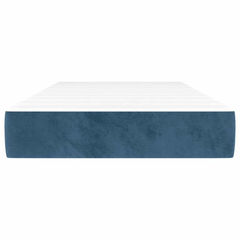 Saltea cu arcuri împachetate 100 x 220 x 20 cm Albastru închis