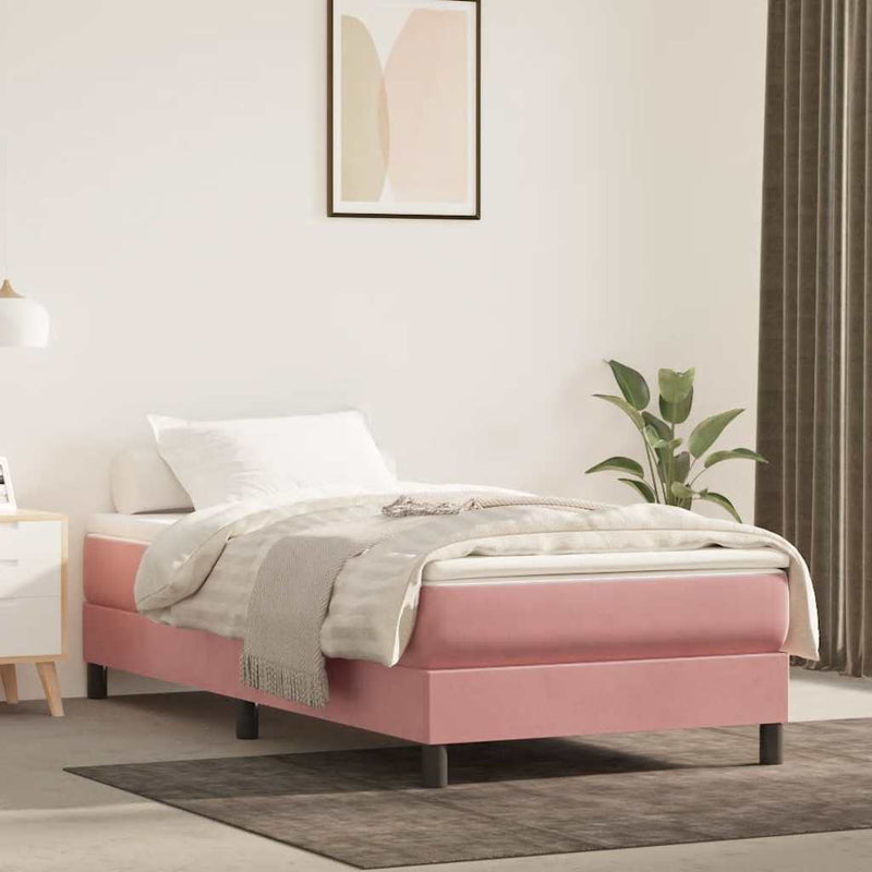 Saltea cu arcuri împachetate 100 x 220 x 20 cm Roz