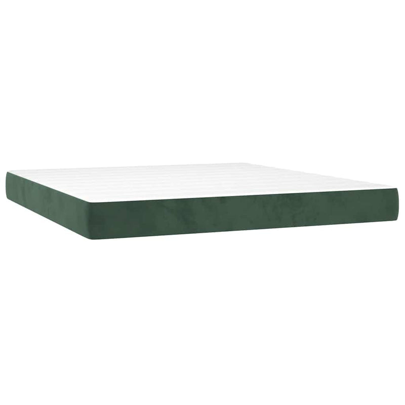 Saltea cu arcuri împachetate 160 x 220 x 20 cm Verde închis