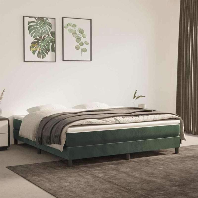 Saltea cu arcuri împachetate 160 x 220 x 20 cm Verde închis